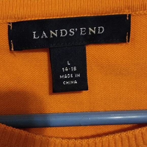 Womens Large Lands End Short Sleeve Sweatshirt - Picture 5 of 10
